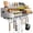 A, variant on Msbyewd Hanging Spice Rack Wall Mount Kitchen Storage Shelf with 12-Hooks for Utensils Spatula Spoon, Seasoning Jar Organize