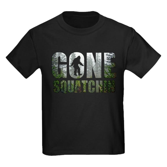 CafePress - Gone Squatchin Deep Woods Kids Dark T Shirt - Dark T-Shirt Kids XS-XL