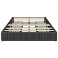 thumbnail image 2 of Fullfurnique Upholstered Platform Bed Frame with Three Storage Drawers, Queen, Dark Gray, 2 of 9