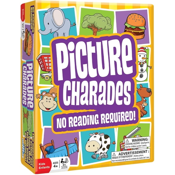 Picture Charades for Kids - No Reading Required! - Contains 4 Deck, 192 Cards Total - Ages 4 and up