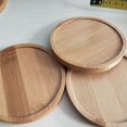 thumbnail image 6 of 4 Pack Bamboo Saucer, 4" Round Plant Tray for Modern Ceramic Flower Pot, Planter Pot Tray, Cup Holder, Spoon Holder, Kitchen Utensil Rest, 6 of 6