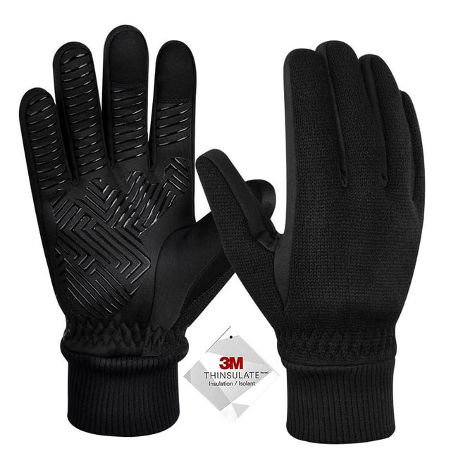 QJUHUNG Winter Gloves -10℃ 3M Thermal Gloves Cold Weather Warm Gloves Running Gloves Touchscreen Bike Gloves for Men Women Warm Gloves Bike Gloves Cycling Gloves for Driving/Cycling/R