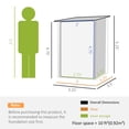 thumbnail image 5 of Outdoor Lighting Outsunny 3.3' x 3.4' Outdoor Storage Shed, Galvanized Metal Utility Garden Tool House, 2 Vents and Lockable Door for Backyard, Bike, Patio, Garage, Lawn, Gray,Outdoor String Lights, 5 of 5
