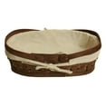 thumbnail image 2 of Wald Imports 6501-LG 17 in. Stained Woodchip Basket with Cloth Liner, Brown, 2 of 6