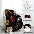 thumbnail image 4 of Kainsy Blanket for Boys, Comfy Plush Flannel Fleece Throw Blanket Lightweight Warm Beast Blanket, Soft Fluffy Fuzzy Black Blanket for Kids Boys Girls Birthday Gifts, Travel and Beach(40"x50"), 4 of 8
