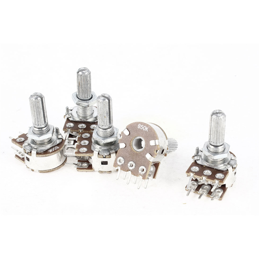 5 Pieces B50K Type B 50K Ohm 6 Terminals Dual Linear Rotary Taper ...