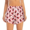 thumbnail image 2 of Balery Cute Ladybugs 1 Pantalones cortos deportivos para mujer con forro y dos bolsillos, elásticos, para entrenamiento, gimnasio, yoga-Small, 2 of 7