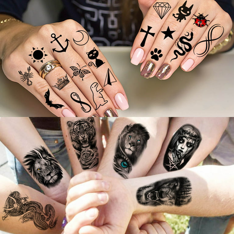 Animal Temporary Tattoo Stencils Semi Permanent Tattoo Tattoo Stencil Fake  Tattoos for Men Women Body Art 6-Sheet