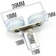 thumbnail image 3 of – Polea silenciosa de acero inoxidable/aleación de titanio con dos ruedas para puerta corrediza de armario, 3 of 5