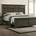 thumbnail image 5 of Gray Color Queen Size Bed Panel Style Headboard 1pc Bedframe Primary Bedroom Furniture Wooden, 5 of 7