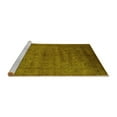 thumbnail image 2 of Ahgly Company Machine Washable Indoor Square Oriental Yellow Industrial Area Rugs, 4' Square, 2 of 4