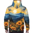 thumbnail image 7 of Salouo Elegant Sunset Sunflower Pattern Men's Fall Hoodie Sweatshirt,Sport Hoodie with Pockets for Men Pullover Casual Hooded Sweatshirt-XX-Large, 7 of 7