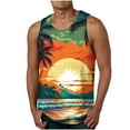 thumbnail image 1 of Qertyioot T-Shirts Basiques Nouvelle Mode Décontractée Gilet d'Été Ample pour Hommes Imprimé Sport Col Rond, 1 of 4
