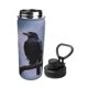 thumbnail image 2 of Cuervo místico y botella de agua deportiva completa con aislamiento de acero inoxidable, taza portátil, botella de agua para exteriores, moda, viajes, fitness, estudiante, talla única., 2 of 7