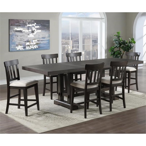 Steve Silver Napa Dusky Cedar Brown 7-piece Counter Height Dining Set