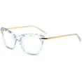 thumbnail image 2 of FEISEDY Crystal Cat Eye Glasses Frame Blue Light Blocking Computer Eyewear B2500, 2 of 15