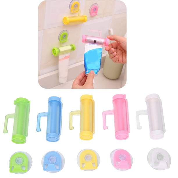 Exprimidor De Tubo De Pasta De Dientes, Rodillos Exprimidores De Pasta De Dientes Reciclables, Multicolor Para Baño