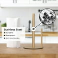 thumbnail image 2 of Paper Towel Holder Black Kitchen Roll Holder, Premium Stainless Steel Paper Towel Holder for Kitchen Roll Organize, Countertop Roll Dispenser with Weighted Base, 2 of 7