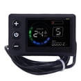 thumbnail image 2 of Electric Bike Display Meter, Smart Chip Rainproof Electric LCD Display Meter DC 24V 36V 48V with SM Plug for 22.2mm Handlebars, 2 of 7