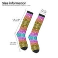thumbnail image 5 of Balery Glitter Rainbow Printed Novelty Socks Men's Women's Crew Socks Sports Socks Knee High Socks Cotton Socks Quirky and Cool Socks, 5 of 9