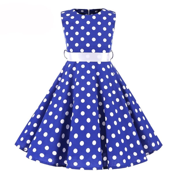 Vestido de verano Floral de lunares Vintage para niñas, ropa para niños, vestidos de princesa de playa bohemios, ropa educativa, vestido de fiesta zhangmengya unisex