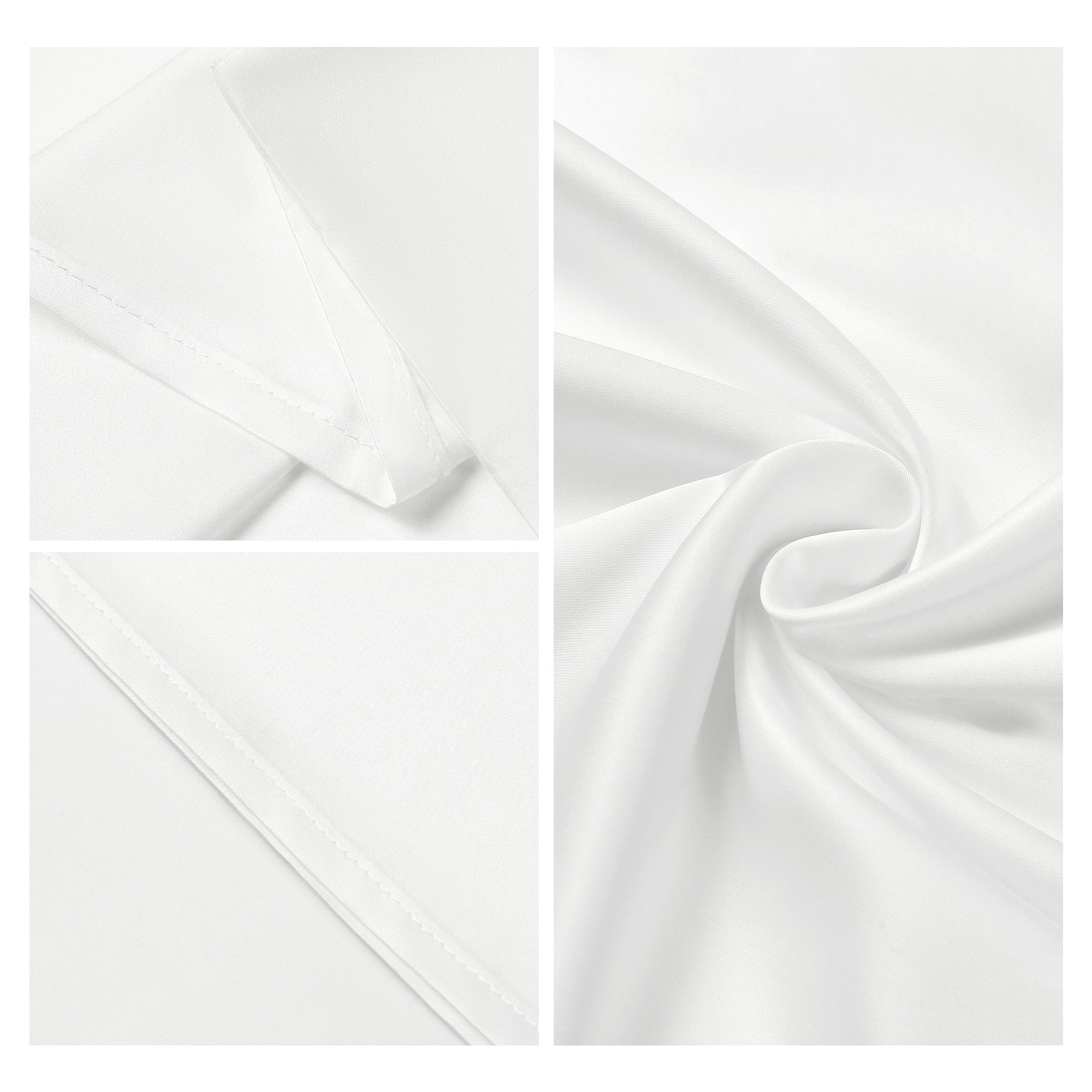 Unique Bargains Satin Pillow Case Cooling Pillowcases with Envelope Closure Queen White