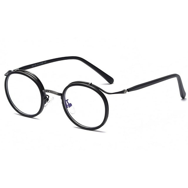 Estbridg Monture de Lunettes Rondes Vintage en Métal Lunettes de Lecture Monture de Lunettes Rondes Unisexe