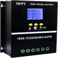 thumbnail image 1 of HLONK 100A MPPT Solar Charge Controller 12V 24V 36V 48V LCD Display Battery Intelligent Regulator Max 100V Input Dual USB for Lead-Acid/Lithium, 1 of 8