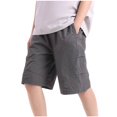 thumbnail image 2 of ATOGUTA Boy's Workout Shorts Size 3T-15 Kids Athletic Basketball Shorts Casual Elastic Waist Summer Clothes with Pockets Black, 2 of 7
