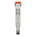 thumbnail image 3 of Three-Stone Engagement Ring for Women - 2.33ct Simulated Red Diamond in 14K White Gold Promise Ring, 3 of 6