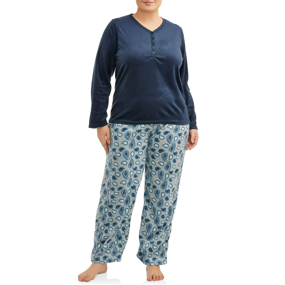Mayfair - Mayfair Women's and Women's Plus Minky Fleece 2-Piece Pajama ...