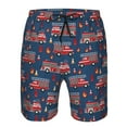 thumbnail image 3 of Balery Fire Truck 1 Traje de Baño Estilo Hawaiano para Hombre, Shorts de Secado Rápido con Bolsillos-XX-Large, 3 of 6