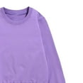 thumbnail image 4 of Mlzmgr Boys Girls Crewneck Sweatshirts Kids Fall Winter Fleece Drop Shoulder Pullover Solid Color, 4 of 5