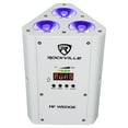 thumbnail image 2 of (3) Rockville RF WEDGE WHITE RGBWA+UV Battery Wireless DMX Up Lights+Remotes+Bag, 2 of 22