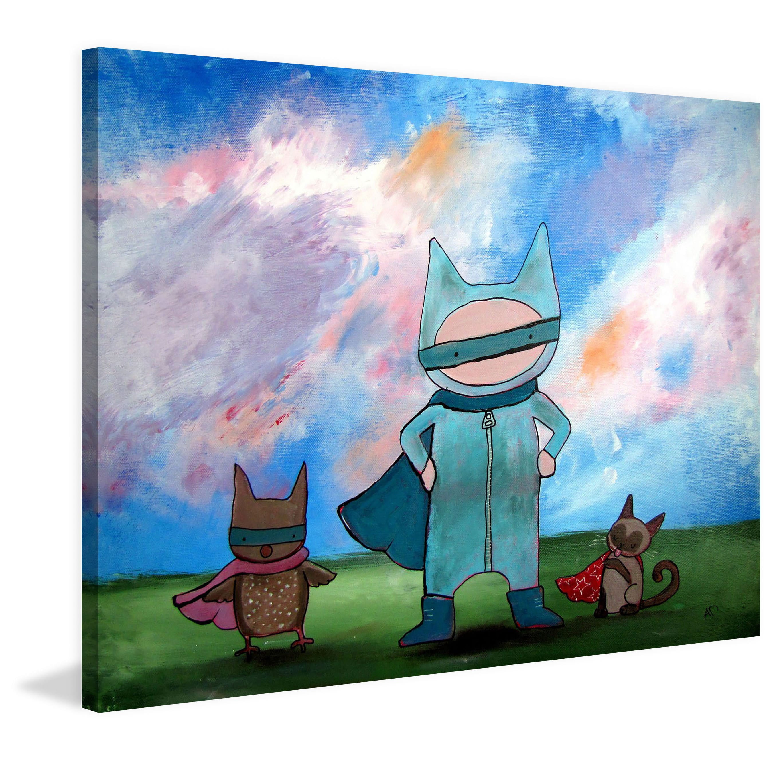 Marmont Hill "Masked Heroes" by Andrea Doss Painting Print on Wrapped Canvas