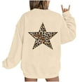 thumbnail image 2 of SwiftWear Womens Sweatshirt Long Sleeve Crew Neck Cute Graphic Tops for Women and Teen Girls Loose Fit Y2K Fall Outfits Beige, 2 of 5