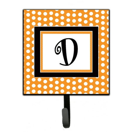 

Carolines Treasures CJ1033-DSH4 Letter D Initial Monogram - Orange Polkadots Leash or Key Holder 7Hx4.25W multicolor
