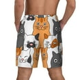 thumbnail image 4 of Gaeub Funny Cats Mens Swim Trunks Stretch Beach Shorts Quick Dry for Men Swim Shorts Swimwear with Pockets- 3X-Large, 4 of 9