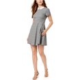 thumbnail image 1 of maison Jules Vestido ajustado y acampanado adornado para mujer, negro, 6, 1 of 1