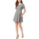 thumbnail image 1 of maison Jules Vestido ajustado y acampanado adornado para mujer, negro, 12, 1 of 1