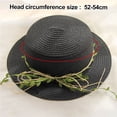 thumbnail image 2 of 52-54 cm circunferencia del sombrero sombrero de paja de mimbre para niños sombrero de verano sombrilla para exteriores sombrero de playa protector solar sombrero de copa plano sombrero para el sol, 2 of 5