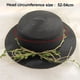 thumbnail image 2 of Sombrero de paja de ratán para niños con circunferencia de 52-54 cm, sombrero de verano, parasol para exteriores, sombrero de playa, protector solar, sombrero de copa plana, sombrero para, 2 of 5