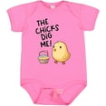 thumbnail image 3 of Inktastic The Chicks Dig Me Easter Baby Chick with Basket and Eggs Boys or Girls Baby Bodysuit, 3 of 5