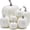 White02-7pcs, variant on 7Pcs Artificial Pumpkins Halloween Decoration, Lifelike Simulation Mixed Harvest Fall Foam Pumpkins for Halloween Thanksgiving Home Party Supplies (Black-7Pcs)