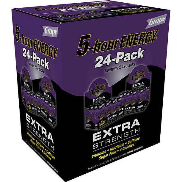 5hour Energy Shot, Extra Strength, Grape, 1.93 oz, 24 ct