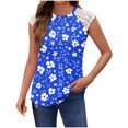 thumbnail image 2 of Weiqiqre Spring Tops for Women Eyelet Loose Casual Summer Tops Crew Neck Basic Sleeveless Shirts Trendy, 2 of 5