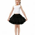 thumbnail image 6 of ZACPNCV Skirts for Girls Mini Little Festival Ruffle High Cut Cheerleader Cosplay Plain Skort Girls Black 8-9 Years, 6 of 8