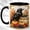 Black, variant on Ornate Raven Coffee Mug, Autumn Harvest Mug, Ceramic 11 oz