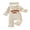 Beige, variant on RUINIXCW Daddy's Girl Outfit Newborn Baby Girl Hospital Coming Home Outfit Waffled Romper Infant Baby Girls Fall Winter Clothes Long Sleeve Jumpsuit Headband Set