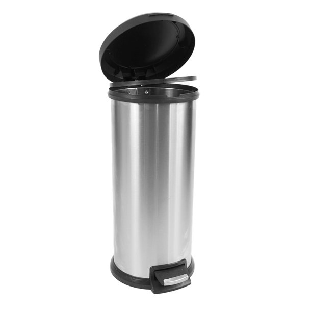 Mainstays 7.9 Gallon Trash Can Round Stainless Steel Office Garbage